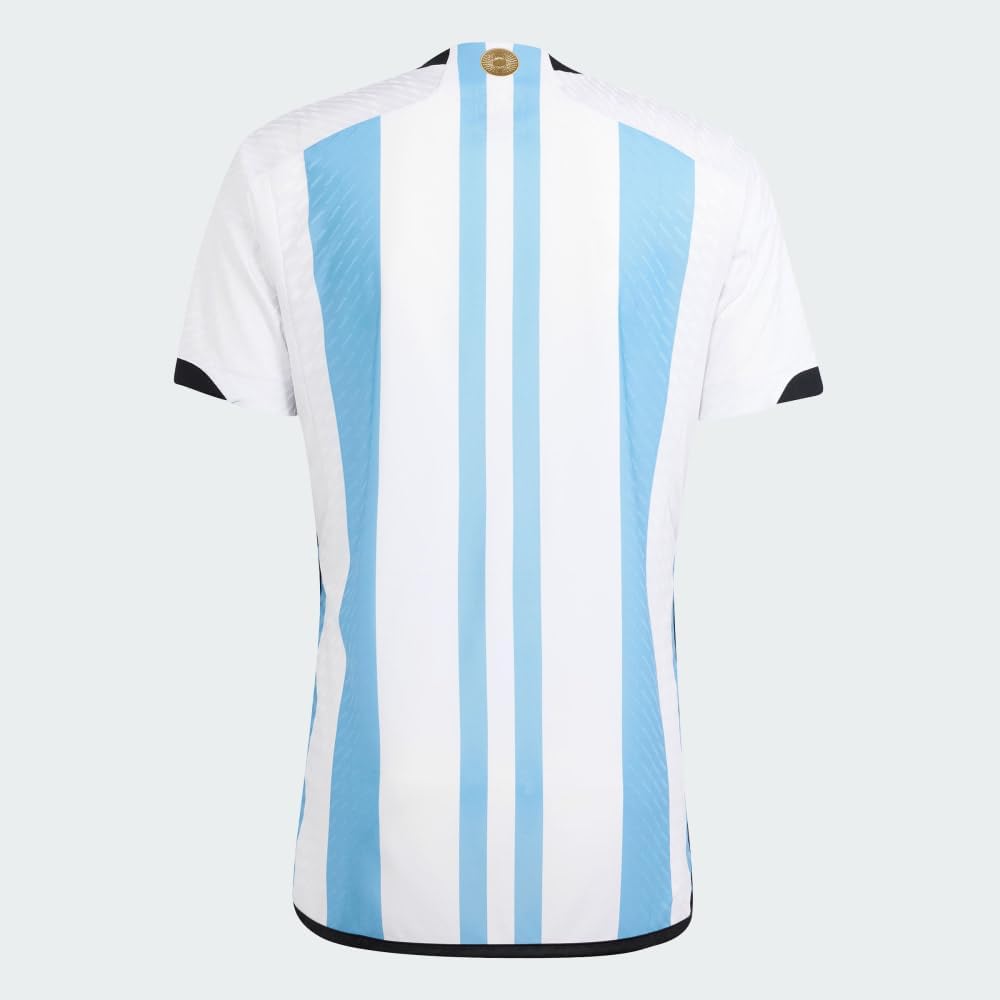 adidas Camiseta auténtica de 3 estrellas de fútbol Argentina 2022 para hombre – Celebra el número tres y vístete como un campeón del mundo