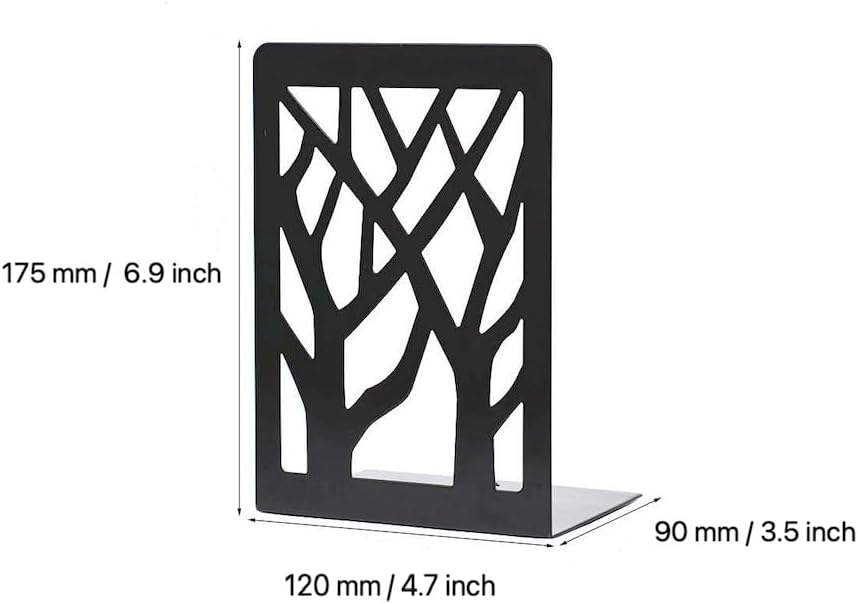 Sujetalibros de metal con diseño de árbol personalizado para estantes, extremos decorativos de diseño moderno, tapón de libro, soporte de soporte –