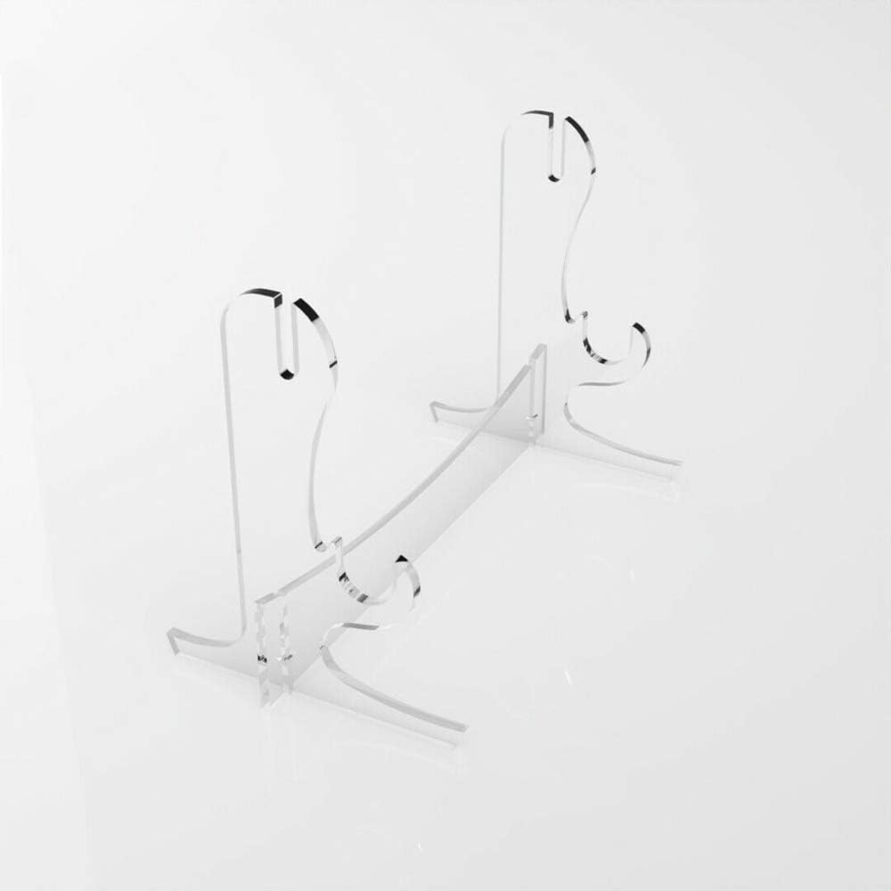 WANLIAN Soporte de espada, gancho de espada, soporte de espada samurái de acrílico de dos niveles, soporte de exhibición de espada de escritorio,