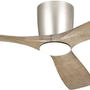 KICHLER Ventilador Volos de 54 pulgadas, níquel cepillado, pequeño KICHLER Ventilador Volos de 54 pulgadas, níquel cepillado, pequeño