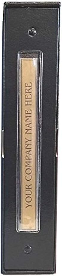 HUBCO Carpeta de negocios de 3 anillos con inserto de etiqueta de nombre de empresa y funda (negro)