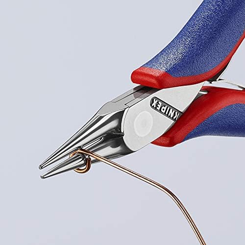 KNIPEX Alicates para electrónica – puntas redondas, color negro