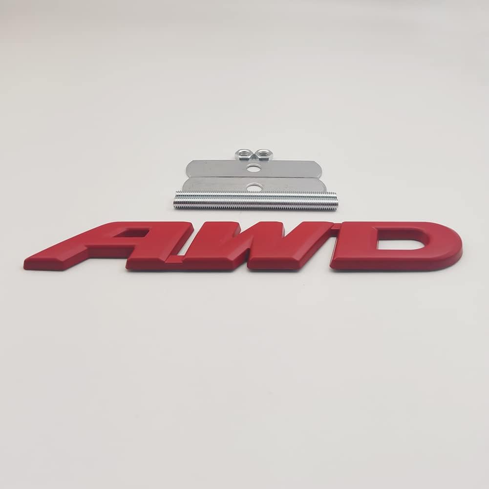 Emblema de metal 3D de la parrilla delantera del coche con logotipo de AWD de tracción total 4 x 4, repuesto deportivo todoterreno para vehículo