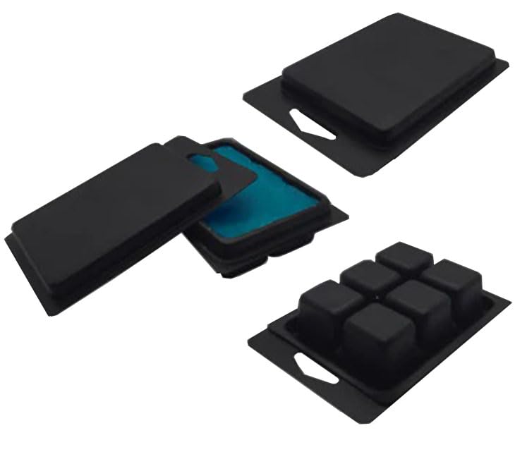 North Mountain Supply Dos piezas de cera derretida 2.4 onzas 6 cavidades negras almejas – 30 unidades