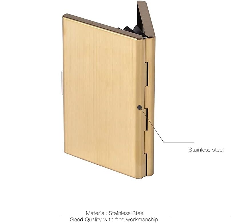 EASTNIGHTS Paquete de 2 juegos  Protector de tarjeta de crédito RFID de metal para tarjetas de crédito, cartera para tarjetas de visita para hombres