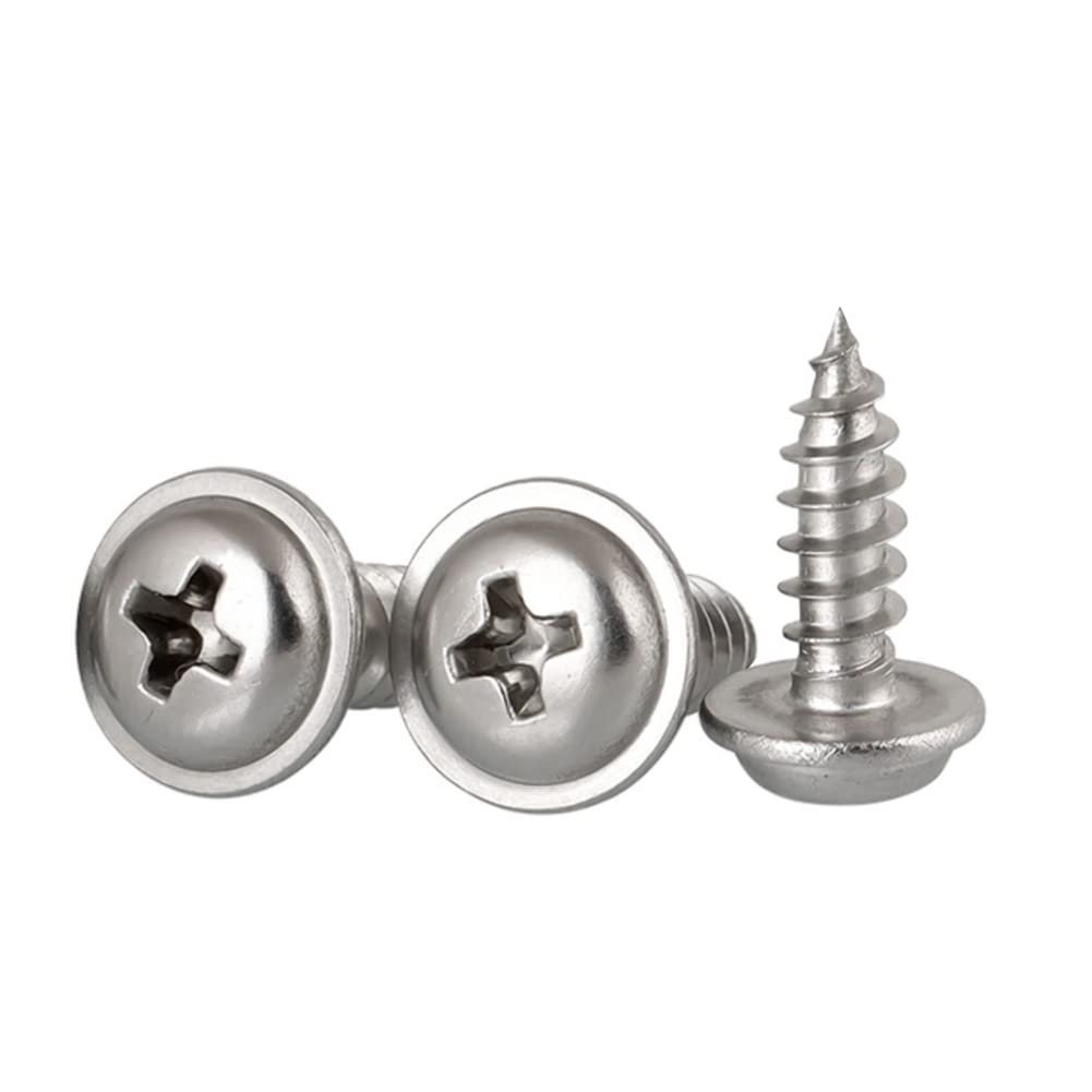 Tornillos para madera Tornillos de acero inoxidable Quick Metal Autoperforantes Phillips Truss Head (#6 * 12″) (100 piezas)