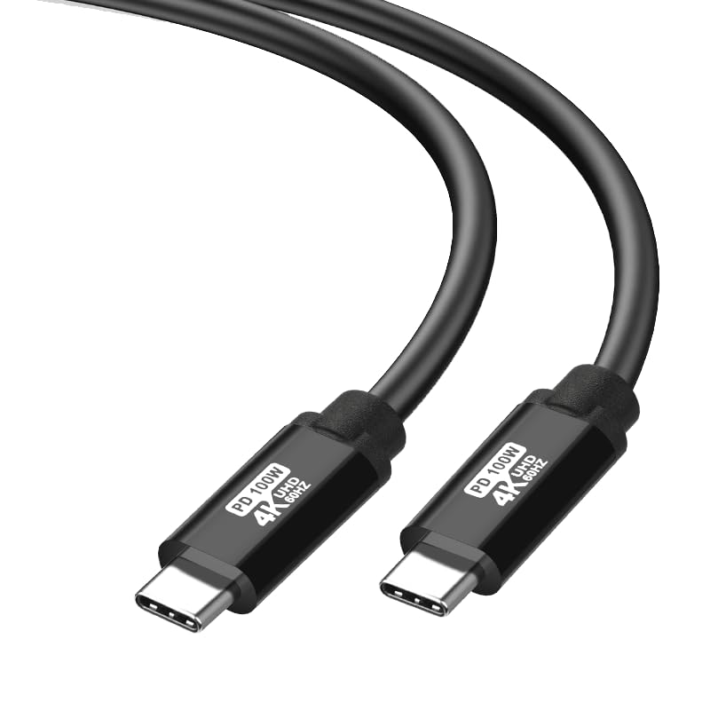Cable USB C a USB C de 10 pies, 100 W 4K60HZ USB3.2 GEN2x2 compatible con Samsung Galaxy S23 S22 S21 S20 Ultra, Note 20 10, MacBook ProAir, iPad Pro