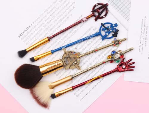JORCEDI Juego de brochas de maquillaje de cara de película clásica, juego de brochas de maquillaje cosmético en polvo, kit de sombras de ojos para