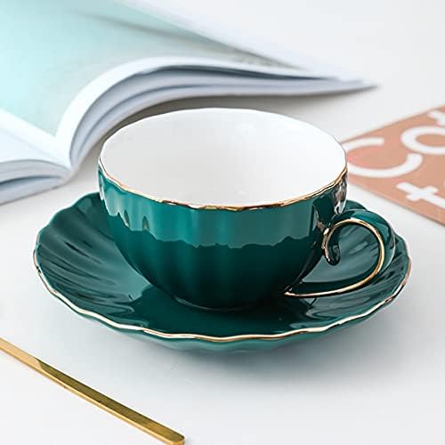 KIZQYN Juego de tazas de café de cerámica con diseño moderno y creativo de porcelana (color  estilo 6)