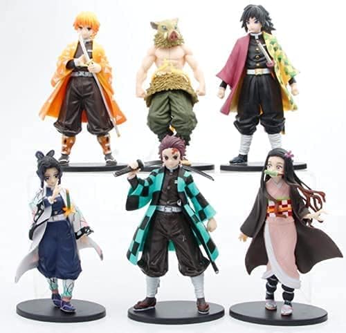 6 piezas de juguete Dé.mon Slayer, figuras de Dé.mon Slayer, figura de acción de Dé.mon Slayer, figura de Tanjirò Kamadò, figura de acción Tanjirò