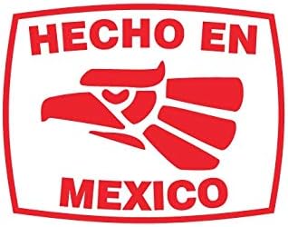 Hecho en México Made in Mexco – Calcomanía divertida JDM para coche, SUV, camión, carrera (rojo)
