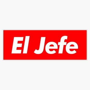 El Jefe – Calcomanía de vinilo de 5 pulgadas con frase de jefe y mobster El Jefe – Calcomanía de vinilo de 5 pulgadas con frase de jefe y mobster