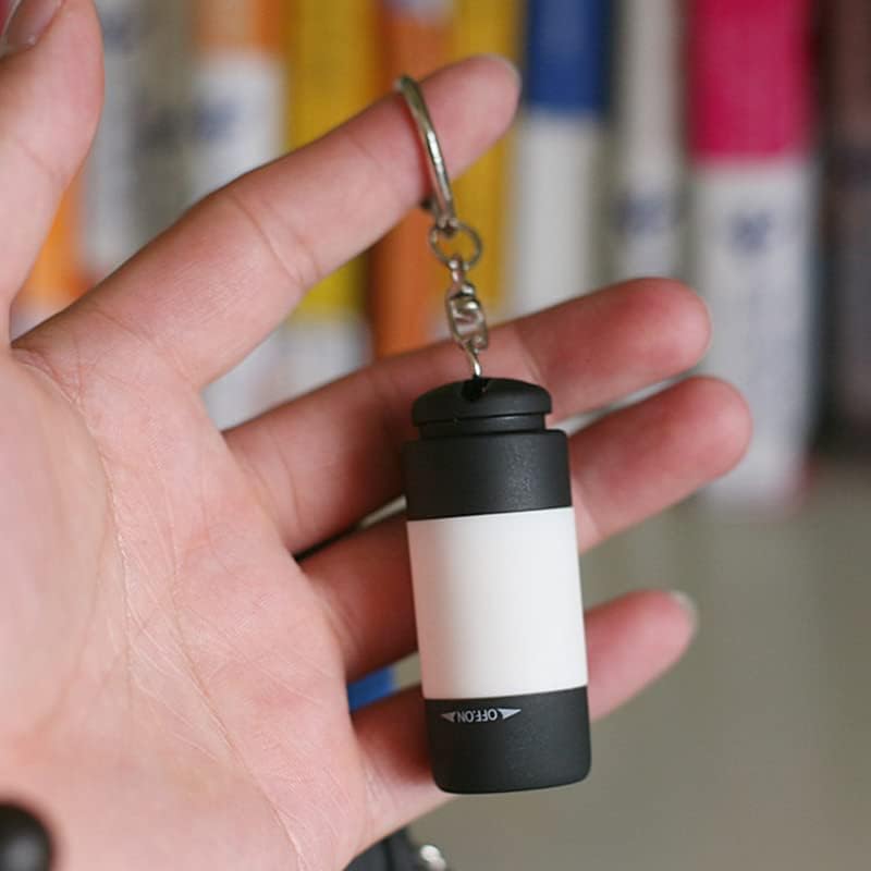 Mini llavero linterna USB recargable luz LED impermeable llavero de mano linterna acoplable a llavero para acampar al aire libre linterna diaria