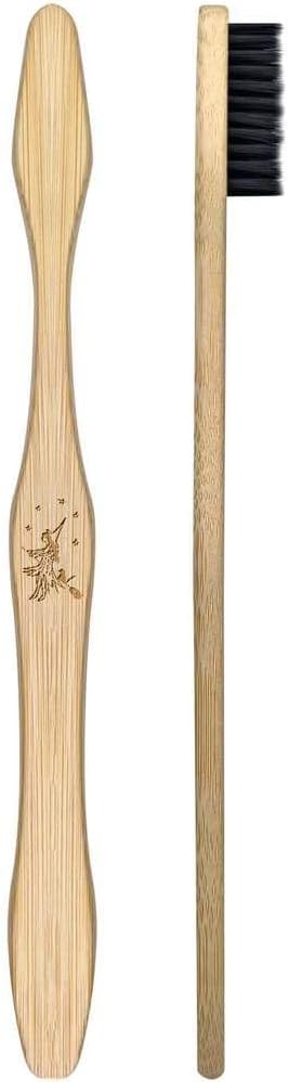 ‘Witch with her cat on a Broom Stick ‘ Bamboo Toothbrush (TF00018864)
