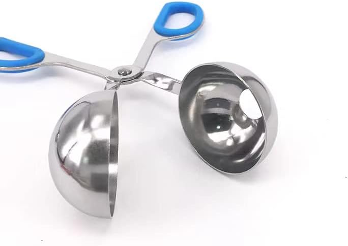 Juego de 3 pelotas de acero inoxidable para hacer bolitas de carne antiadherentes, para hacer bolitas de hielo para cake pop, cuchara de helado,