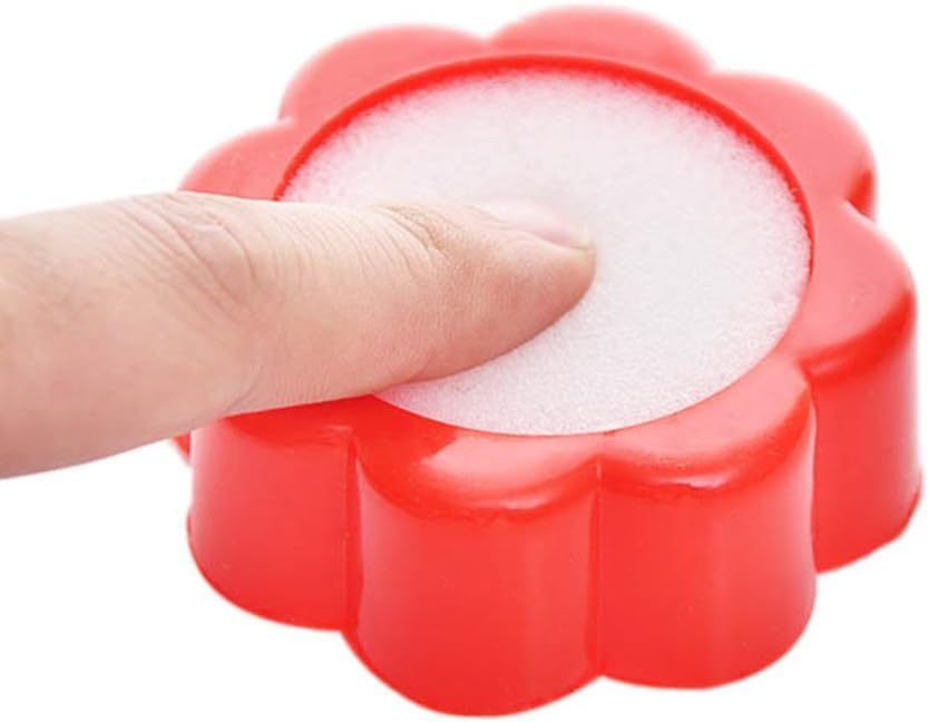 Esponja de conteo resistente con forma de flor, esponja húmeda para contar dinero en efectivo para uso en bancos de oficina, rojo y amarillo,