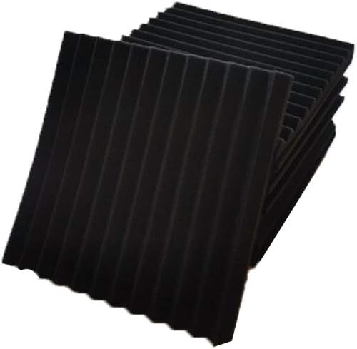 HWLIYUTAI Paquete de 12 paneles acústicos de 1 x 12 x 12 pulgadas, cuñas de espuma acústica de espuma de estudio de alta densidad, cuñas