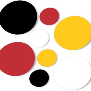 Pegatinas de pared de vinilo negrorojoblancoamarillo, círculos de 2 y 4 pulgadas (60 calcomanías) Pegatinas de pared de vinilo negrorojoblancoamarillo, círculos de 2 y 4 pulgadas (60 calcomanías)