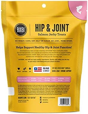 BIXBI Skin & Coat – Golosinas de salmón para perros, 5 onzas, golosinas para perros de salmón para cadera y articulaciones, 5 onzas