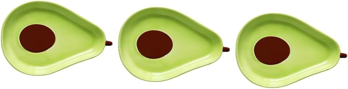BESTOYARD 3 unids plato de aguacate bandeja mini platos bandejas de frutas contenedores de decoración de frutas platos ensalada postre platos salsa