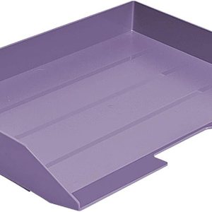 Acrimet Bandeja apilable para cartas, organizador de archivos de escritorio de plástico de carga lateral (color morado sólido) (1 unidad) Acrimet Bandeja apilable para cartas, organizador de archivos de escritorio de plástico de carga lateral (color morado sólido) (1 unidad)