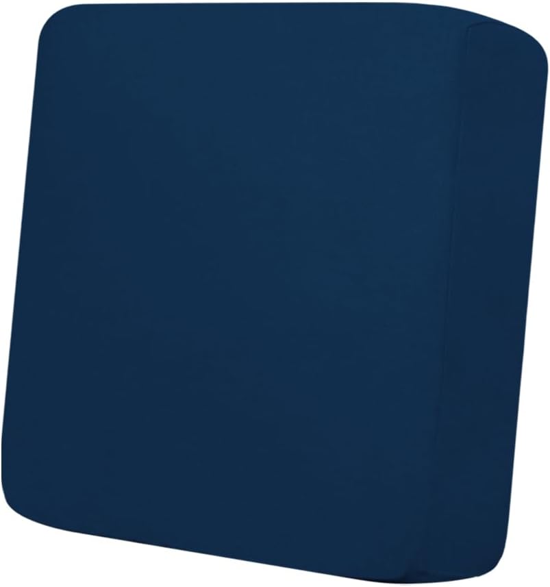 Easy-Going Fundas de cojín de vellón para asiento de sofá, funda de cojín suave y elástica para niños, mascotas (cojín de silla, azul marino)