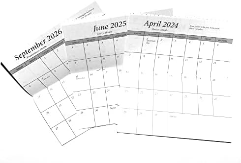 Calendario de bolsillo con bloc de notas de 3 años 2024, 2025 y 2026 (remolino azul)