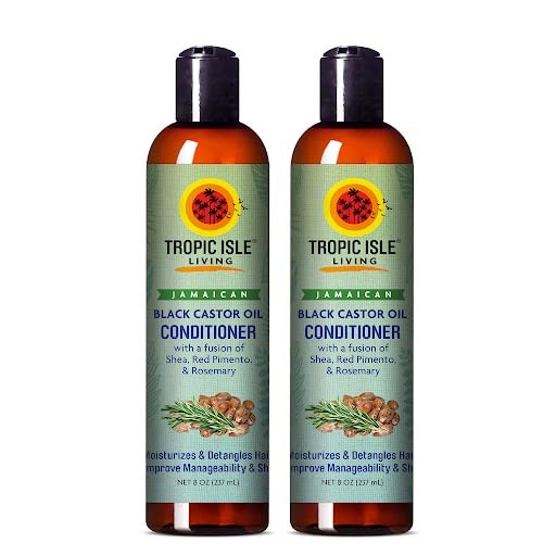 Tropic Isle Living Acondicionador de aceite de ricino negro jamaicano 8 oz