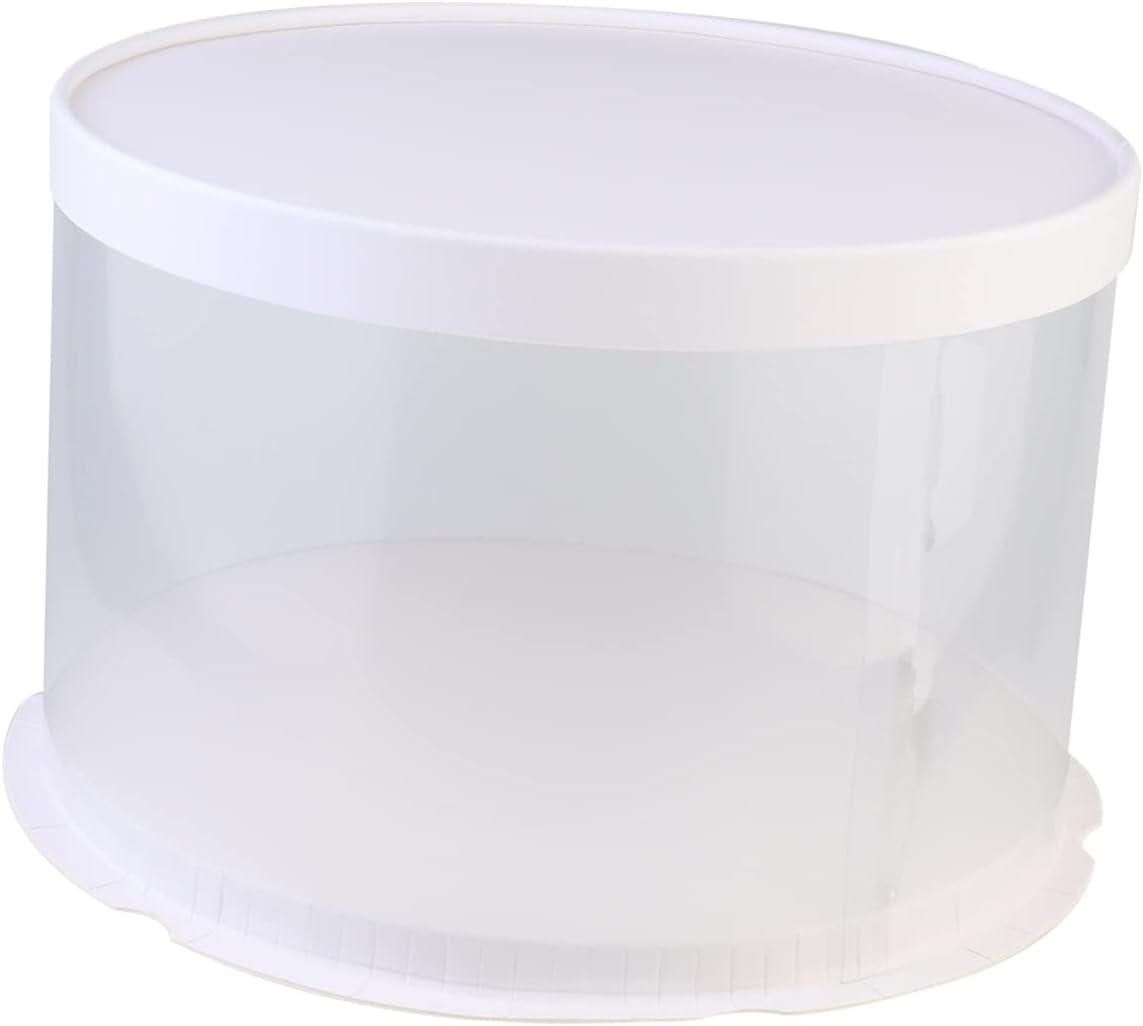 NOLITOY 3 unids cajas caja de pastel envases de plástico para tartas envases de magdalenas contenedor portador de pasteles redondo tarta de queso