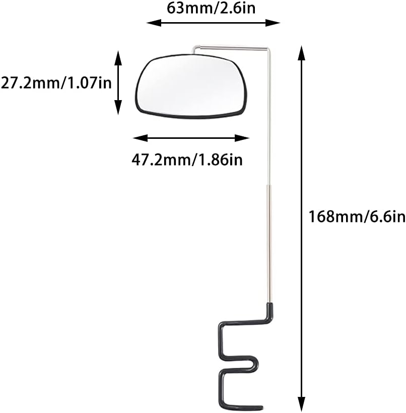Pilarmuture Espejo de lentes de ciclismo, gran angular ajustable de 360 grados, espejo de bicicleta, espejo plano de visión trasera para ciclismo de
