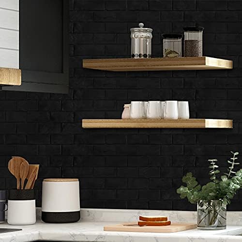 20paneles autoadhesivos 3D impermeables para pared, con ladrillos negros, se pueden pintar, papel tapiz con ladrillos falsos, paneles para