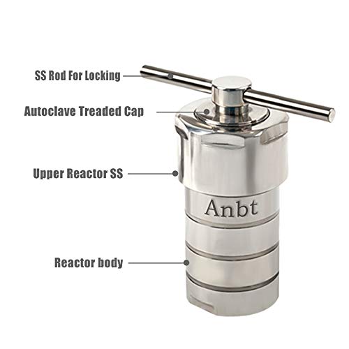 PTFE – Reactor de autoclave de síntesis hidrotérmica de 3 Mpa, resistencia de alta presión para ácido fuerte, disolvente orgánico, material