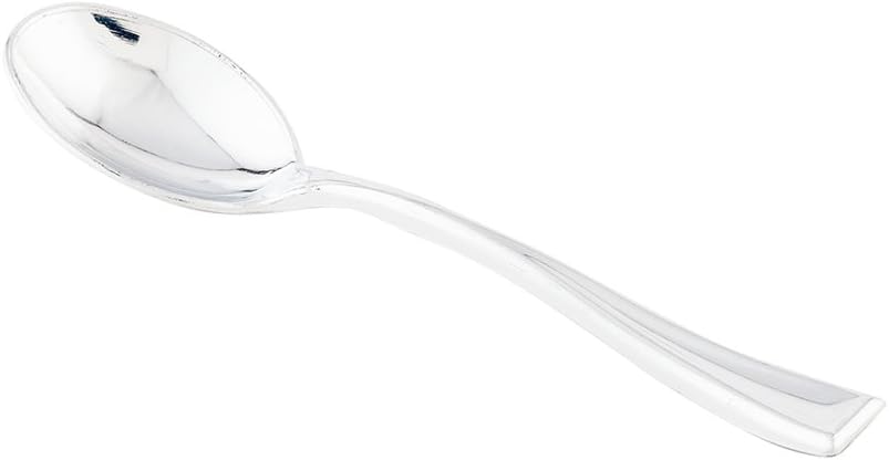 Restaurantware Mini cucharas desechables de 4 pulgadas, 100 cucharas pequeñas desechables, par de alta resistencia con aperitivos o postres,