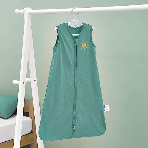 TILLYOU Saco de dormir de algodón orgánico 0.5tog – Manta sin mangas para bebé, diseño suave y seguro para una experiencia de sueño acogedora,
