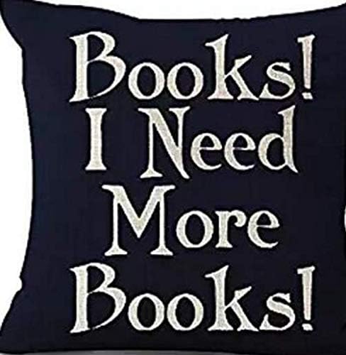 Queen’s designer Cuadrado con cita en inglés Book Lover Reading Book Club I Like Big Books and I Cannot Lie Algodón Lino Decorativo Tirar Almohada