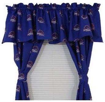 College Covers Everything Comfy Boise State Broncos – Juego de paneles de cortina, 2 paneles, 2 alzapaños a juego, 42 pulgadas de ancho por 63