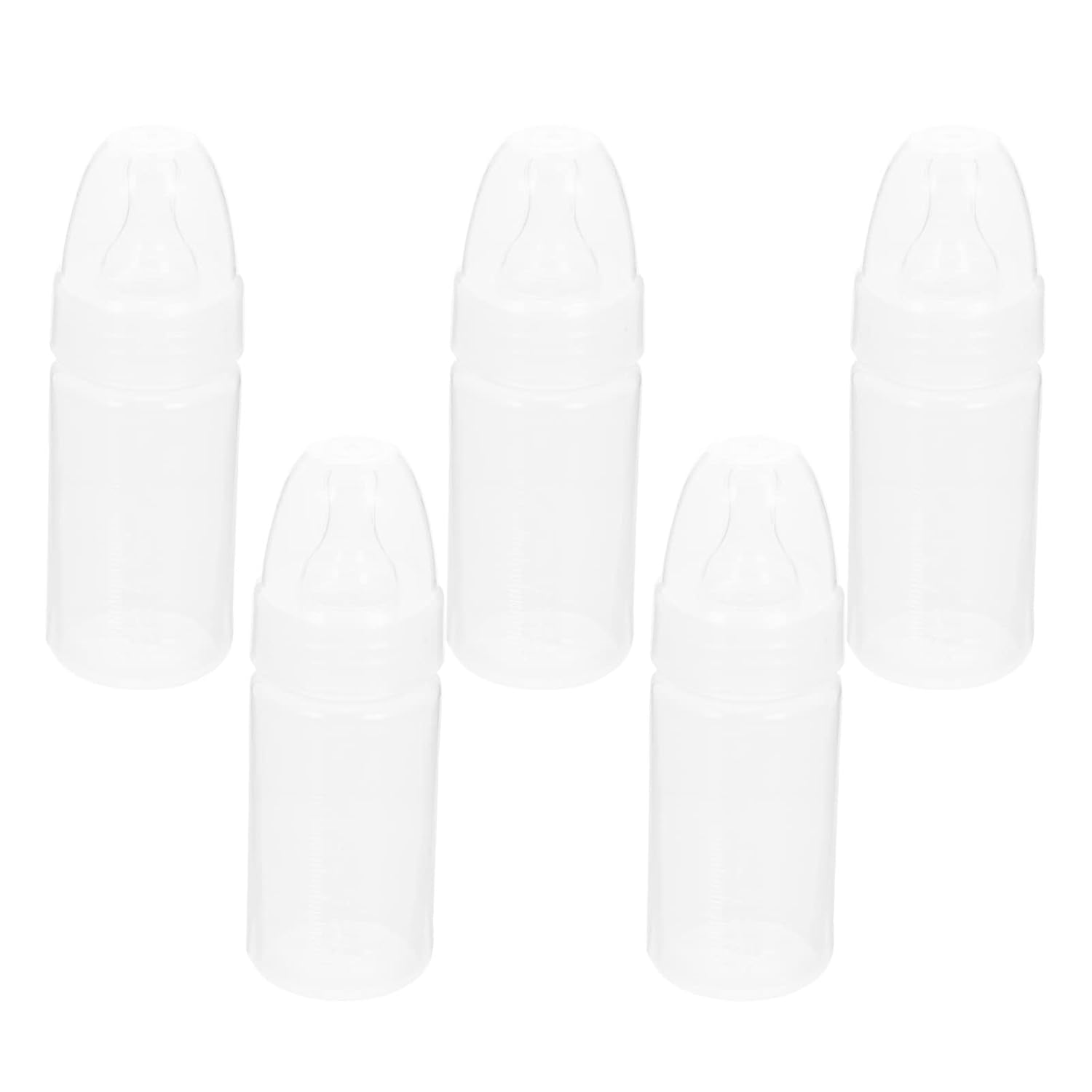 DOITOOL 15 botellas de leche desechables para recién nacidos, botellas de leche flexibles, botellas clásicas de cuello transparente (blanco)