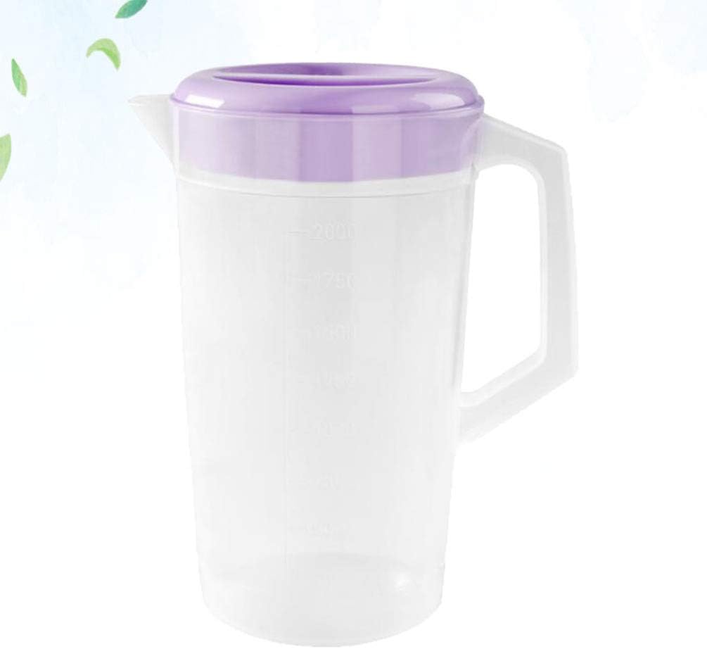 DOITOOL Jarra de vidrio para brillo de labios, jarra de plástico con tapa, jarra de agua de un galón, jarra de té helado resistente, jarra de agua