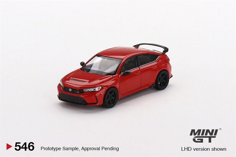 True Scale Miniatures Modelo de coche compatible con Honda Civic Type R Rallye 2023 WAdvan GT Wheel Red Limited Edition 164 Modelo de coche fundido