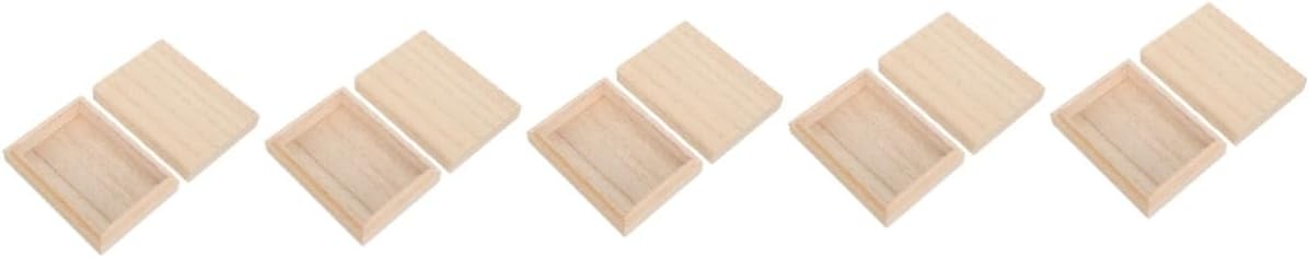 Abaodam Caja de almacenamiento de póquer de madera para tarjetas de madera, cubos de almacenamiento con tapa, contenedores con tapa, decorativos de