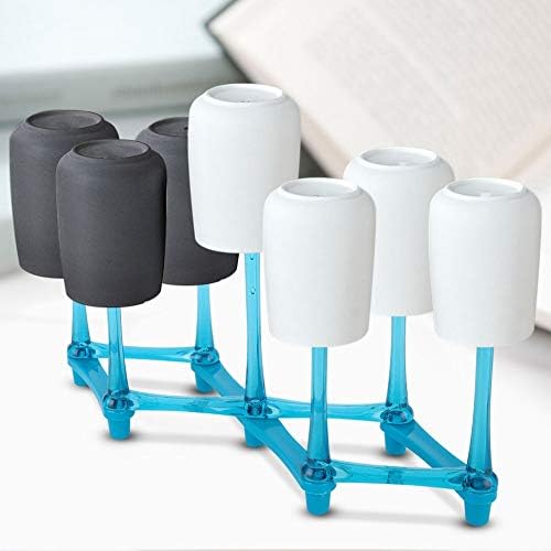 Estante de drenaje de tazas de 7 pilares, estante de secado creativo para tazas, escurridor de botellas de vidrio para beber, soporte de secado de