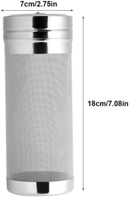Filtro de tolva seca de cerveza, filtro de salto de acero inoxidable de malla de 300 micrones, cartucho para hervidor de cerveza casero (2.8 x 7.1