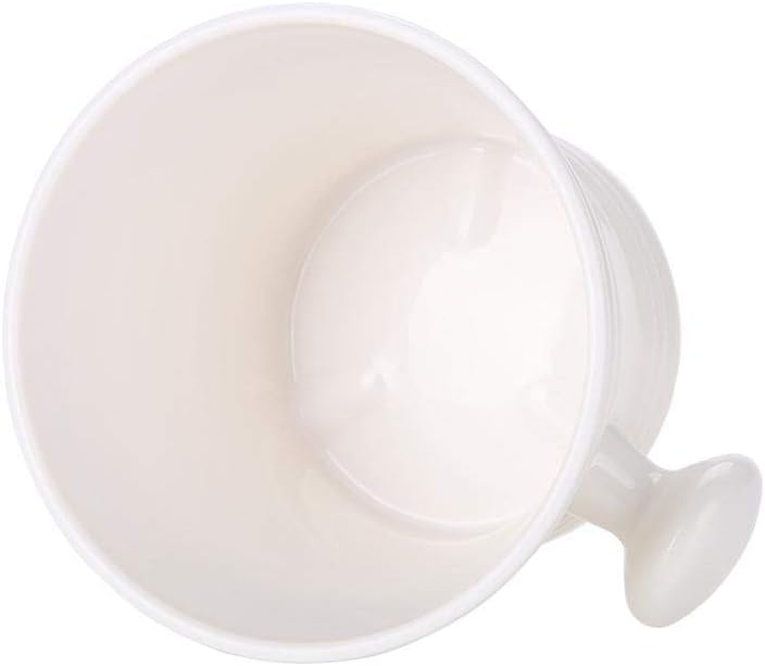 Tazón de jabón de afeitar de plástico de 2 colores Tazón de jabón de afeitar de espuma Tazón de crema con mango pequeño Tazón de afeitar para