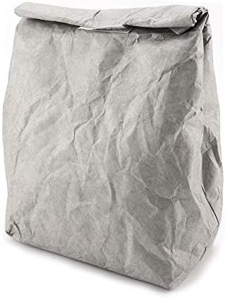 TOPINCN Bolsa de almuerzo impermeable con aislamiento térmico para almacenamiento de papel kraft para mujeres y hombres, picnic al aire libre (gris)