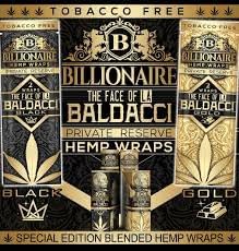 Billionaire – Envolturas de cáñamo natural de cáñamo  Baldacci Gold  Sabor Fruit of the Gods  2 envolturas por paquete  25 unidades  50 envolturas
