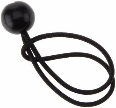 Wideskall Cuerda elástica de bola resistente de 6 pulgadas, correa de amarre para toldo, color negro (paquete de 30)