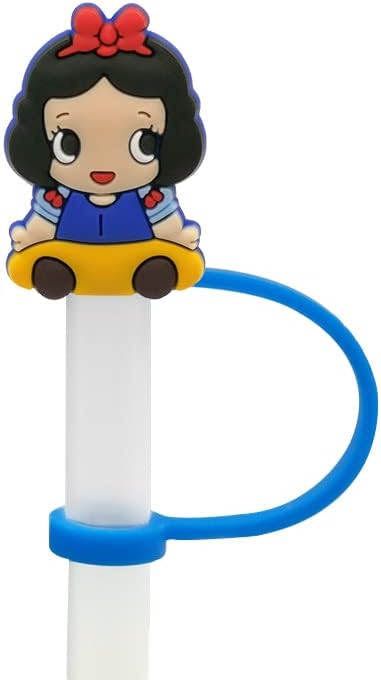 Lindas fundas con diseño de caricaturas, punta de popote de silicona reutilizable de grado alimenticio, divertidas cubiertas para popote, tapones