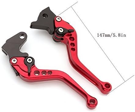 FXCNC Palancas de embrague de freno corto ajustables para motocicleta compatibles con G650GS 2008-2014, F650GS 2000-2007, G650 X