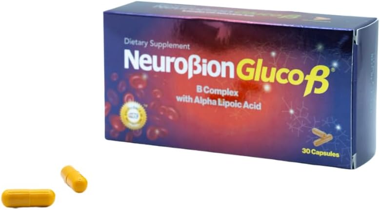 Neurobion Gluco B con Acido Alfa Lipoico Suplemento Dietético Complejo B con Ácido Alfa Lipoico, Complejo B 30 Cápsulas