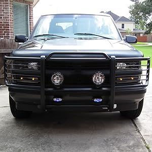 DNA Motoring GRILL-G-006-BK – Protector de rejilla para parachoques delantero, color negro, compatible con CK150025003500, Blazer, Jimmy, Tahoe Yukon